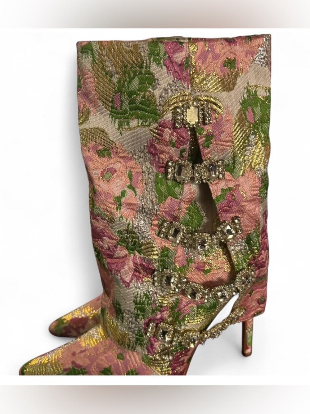 AZALEA WANG TILLEY MULTI FLOWER PRINT FOLD OVER BOOTIE- 8.5